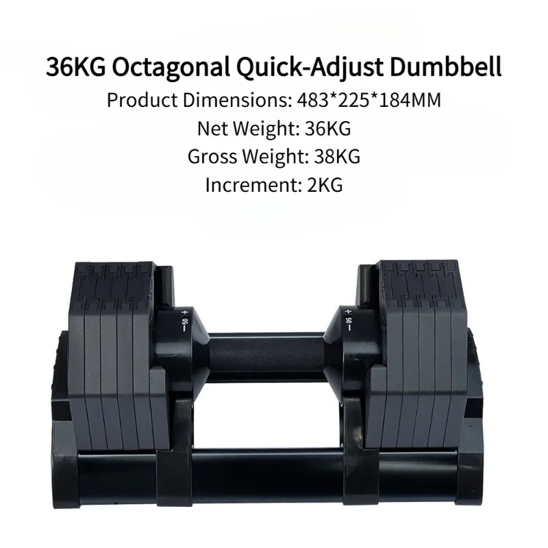 Home Gym Recommendations - 36kg Popular Octagonal Quick-Adjust Dumbbells: Top
