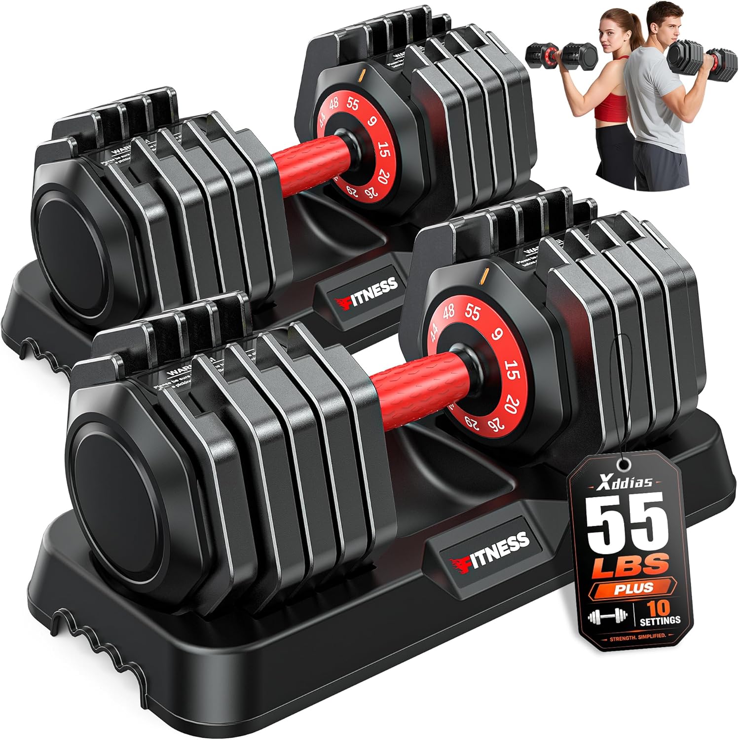 Home Gym Options - 2-Piece Adjustable Dumbbell Set for Strength