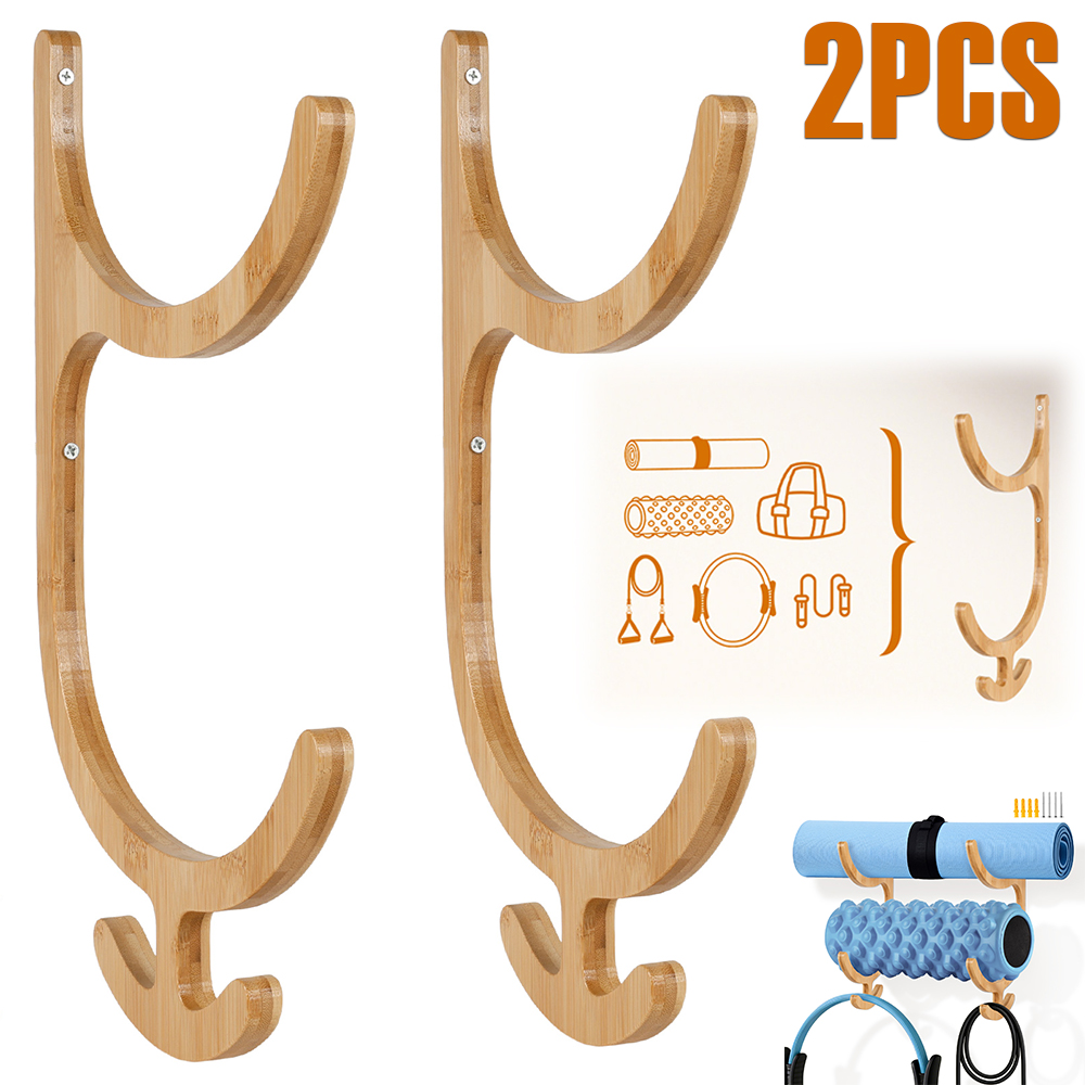 Home Gym Yoga Storage - 2Pcs Yoga Mat Storage Rack Wall