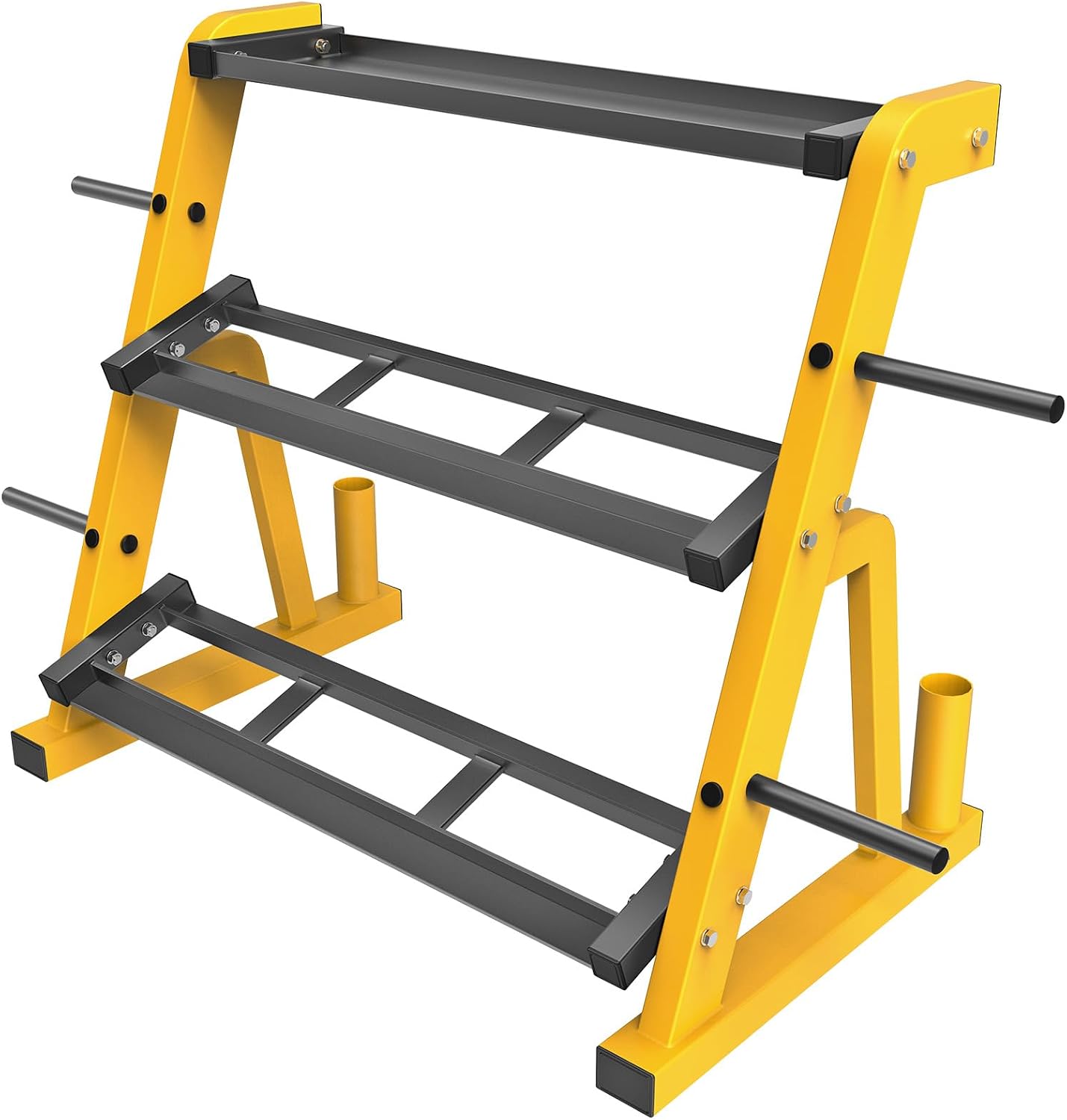 Home Gym Kettlebells - Heavy Duty Three Tier Dumbbell Rack