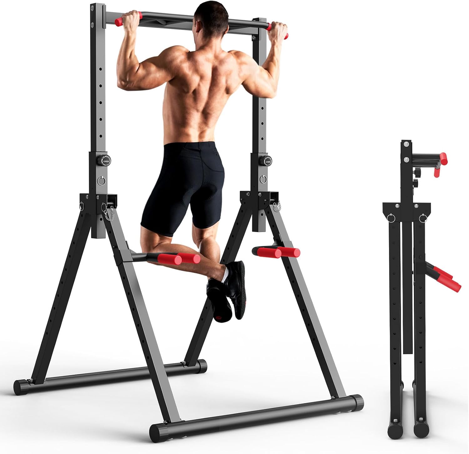 Home Gym Foldable - Foldable Power Tower Dip Station, Free