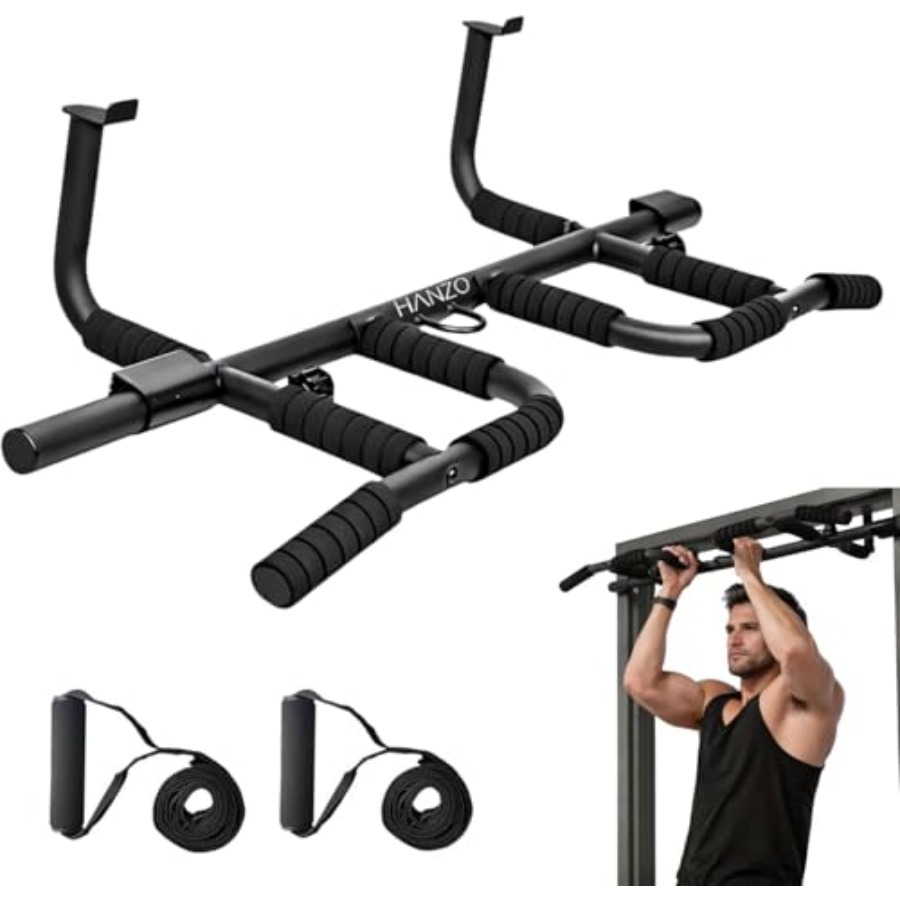 Home Gym Workout - Doorway Pull Up Bar Set with