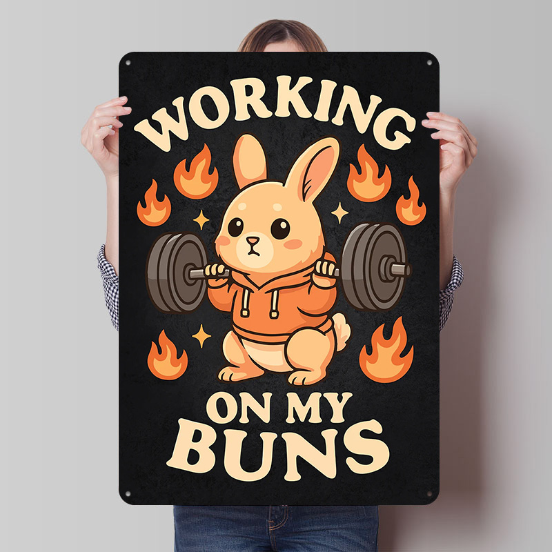 Home Gym On Wall - Working On My Buns – Cute