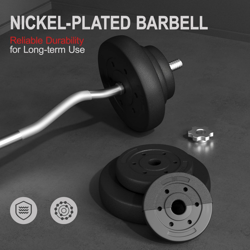 Barbell Set - Curl Bar & Weigh - Barbell Curl Bar review and price