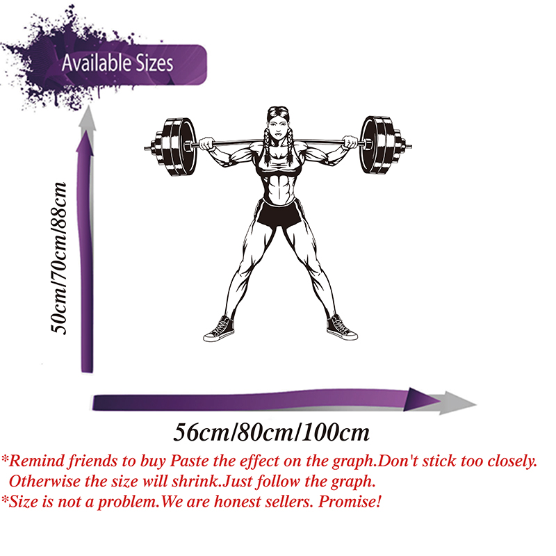 Large Gym Woman Dumbbells Wall - Home Gym On Wall review and price