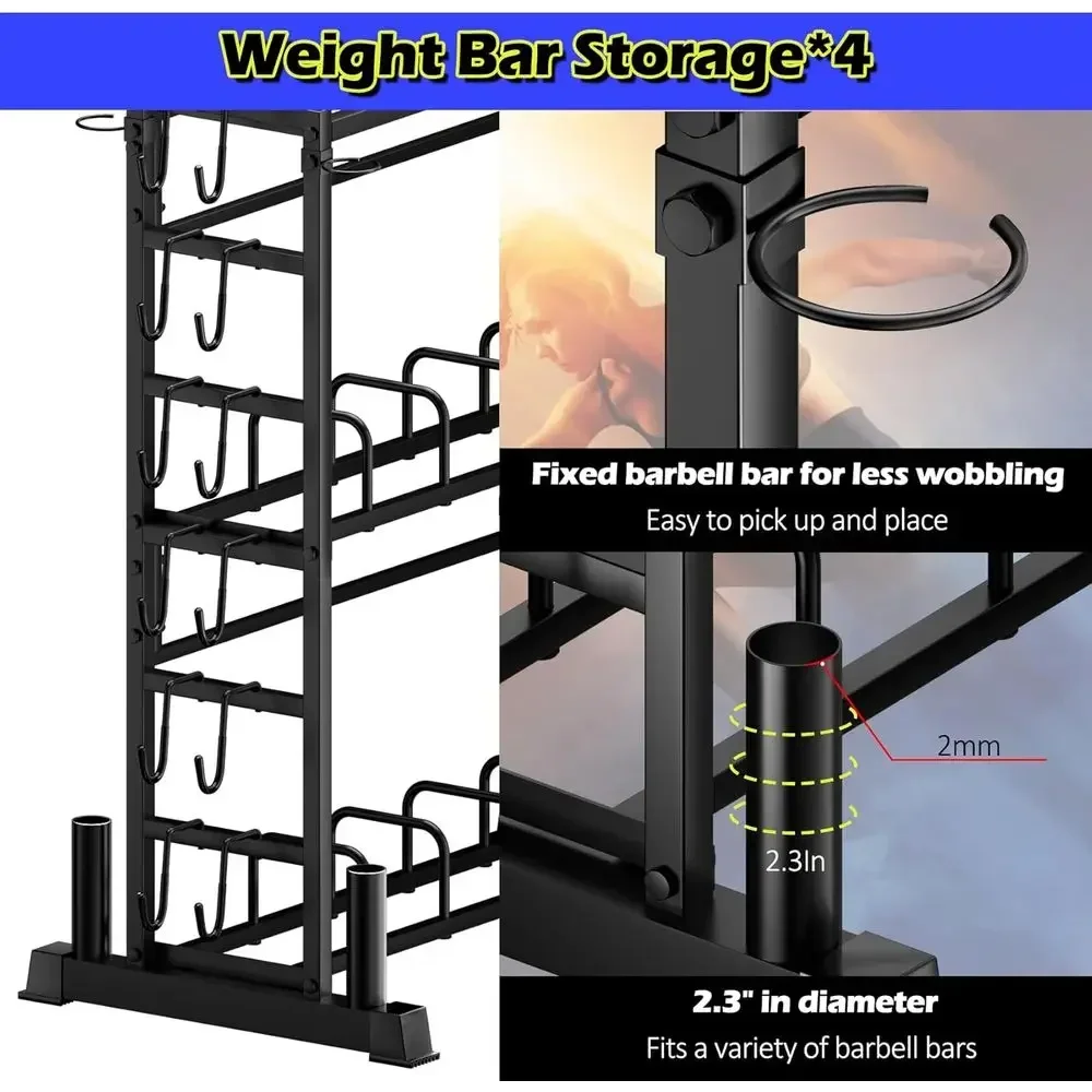Weight Plate Storage Rack for  - Home Gym Kettlebells review and price