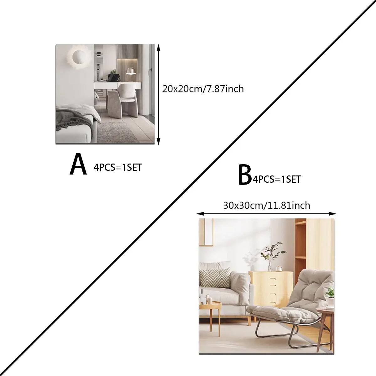 4Pcs Acrylic Mirror Wall Stick - Home Gym Options review and price