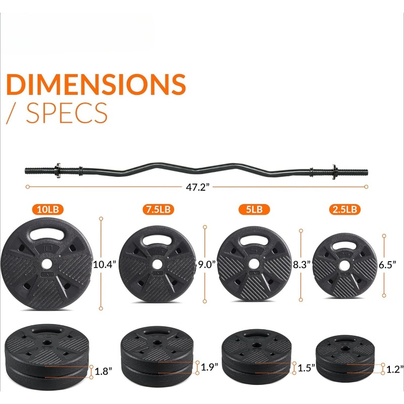 Barbell EZ Curl Bar Set with 5 - Barbell Curl Bar review and price