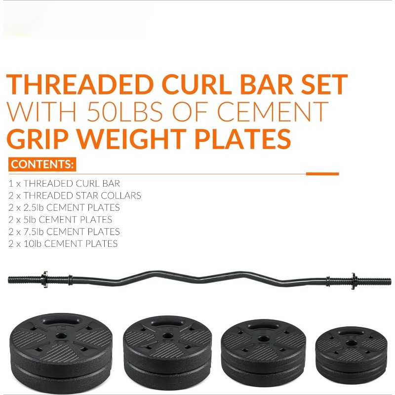Barbell EZ Curl Bar Set with 5 - Barbell Curl Bar review and price