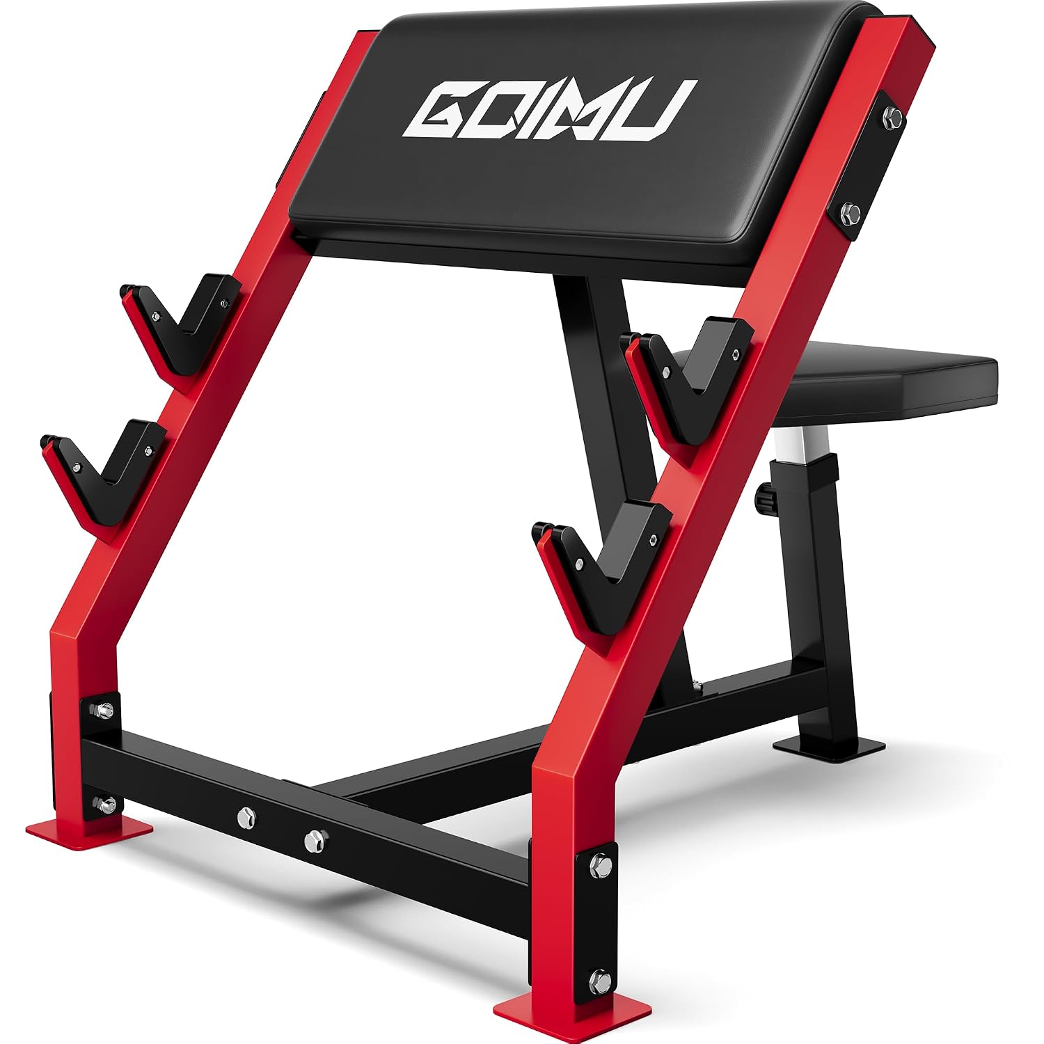 Adjustable Preacher Curl Bench - Barbell Curl Bar review and price