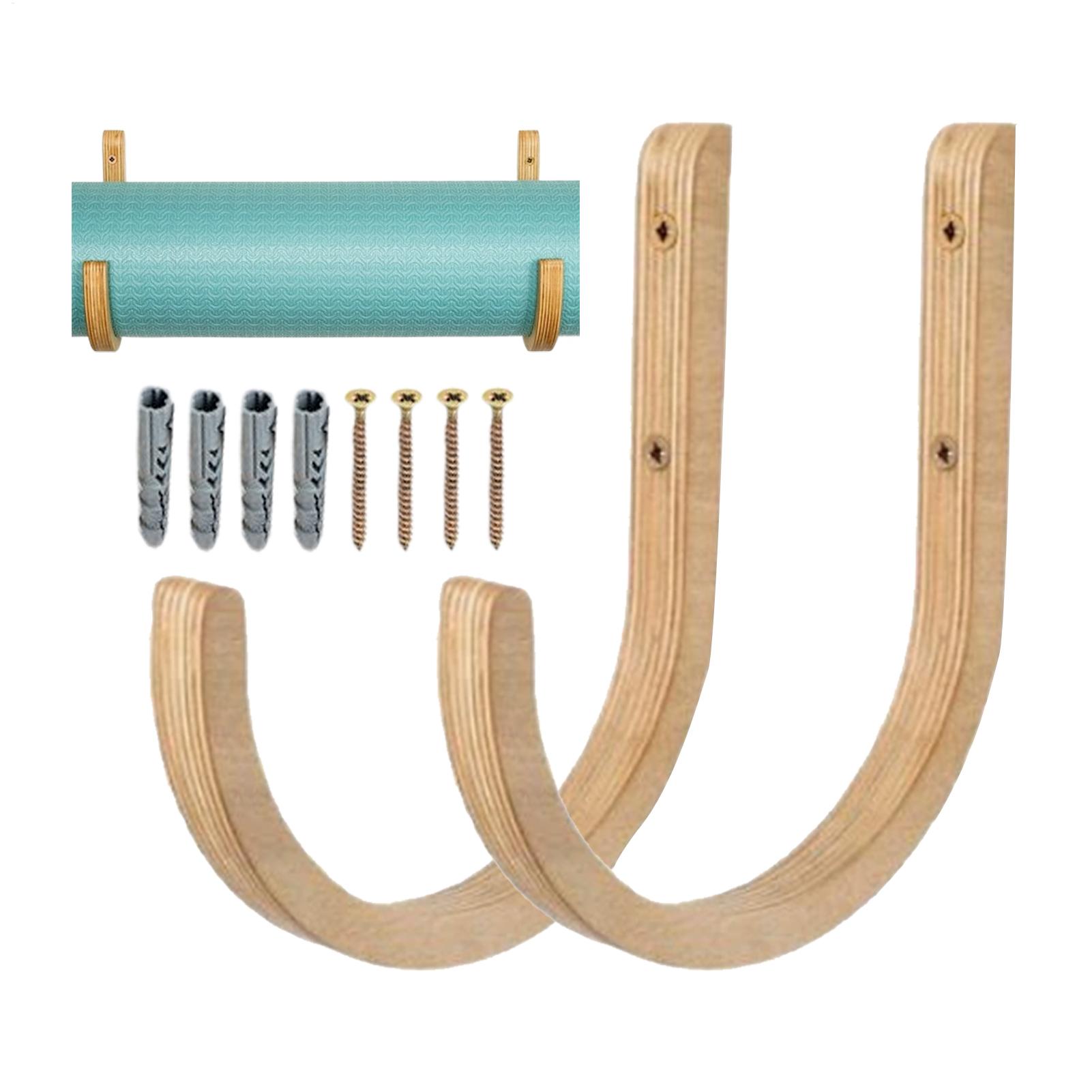 Wooden Yoga Mat Holder Wall Mo - Home Gym Yoga Storage review and price