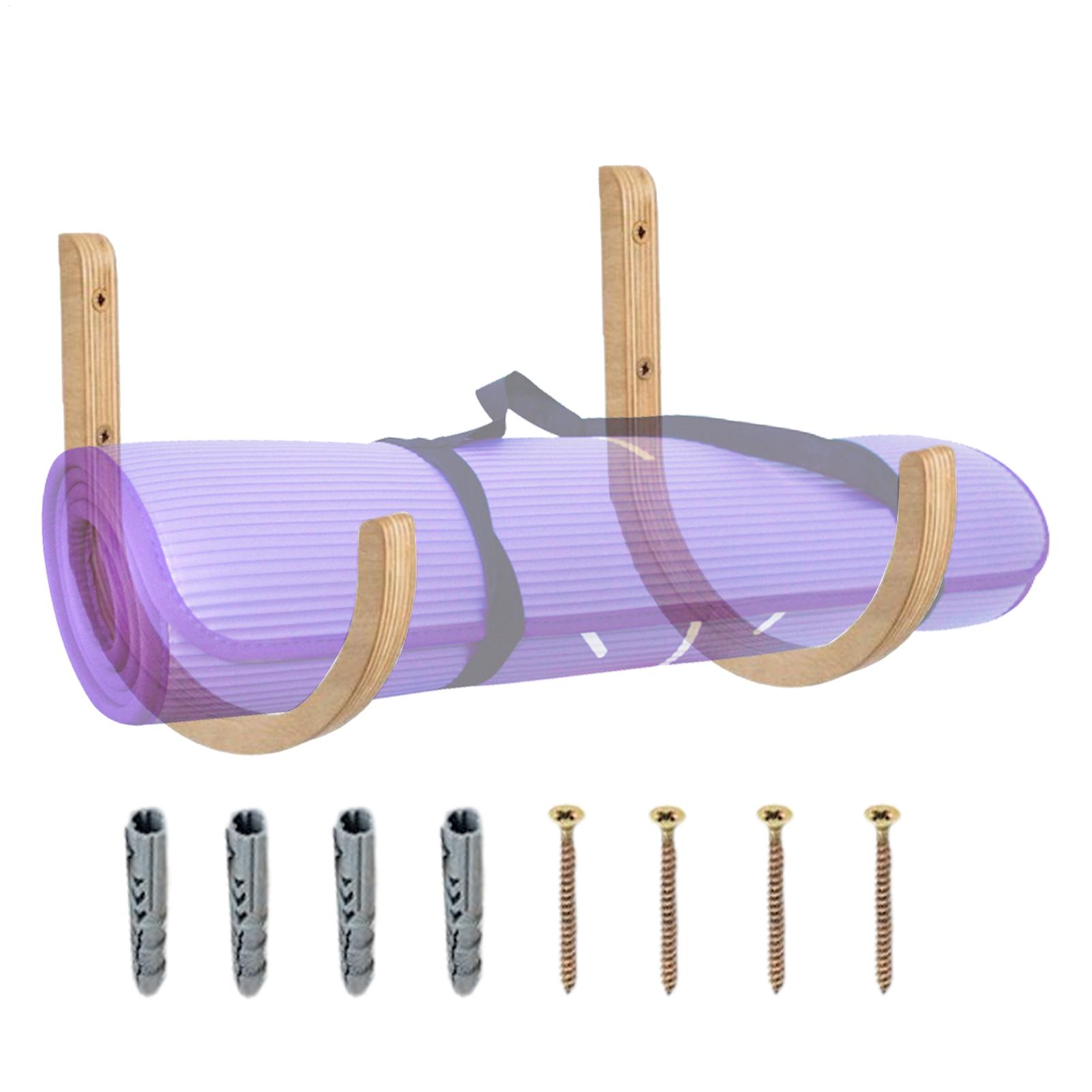 Wooden Yoga Mat Holder Wall Mo - Home Gym Yoga Storage review and price