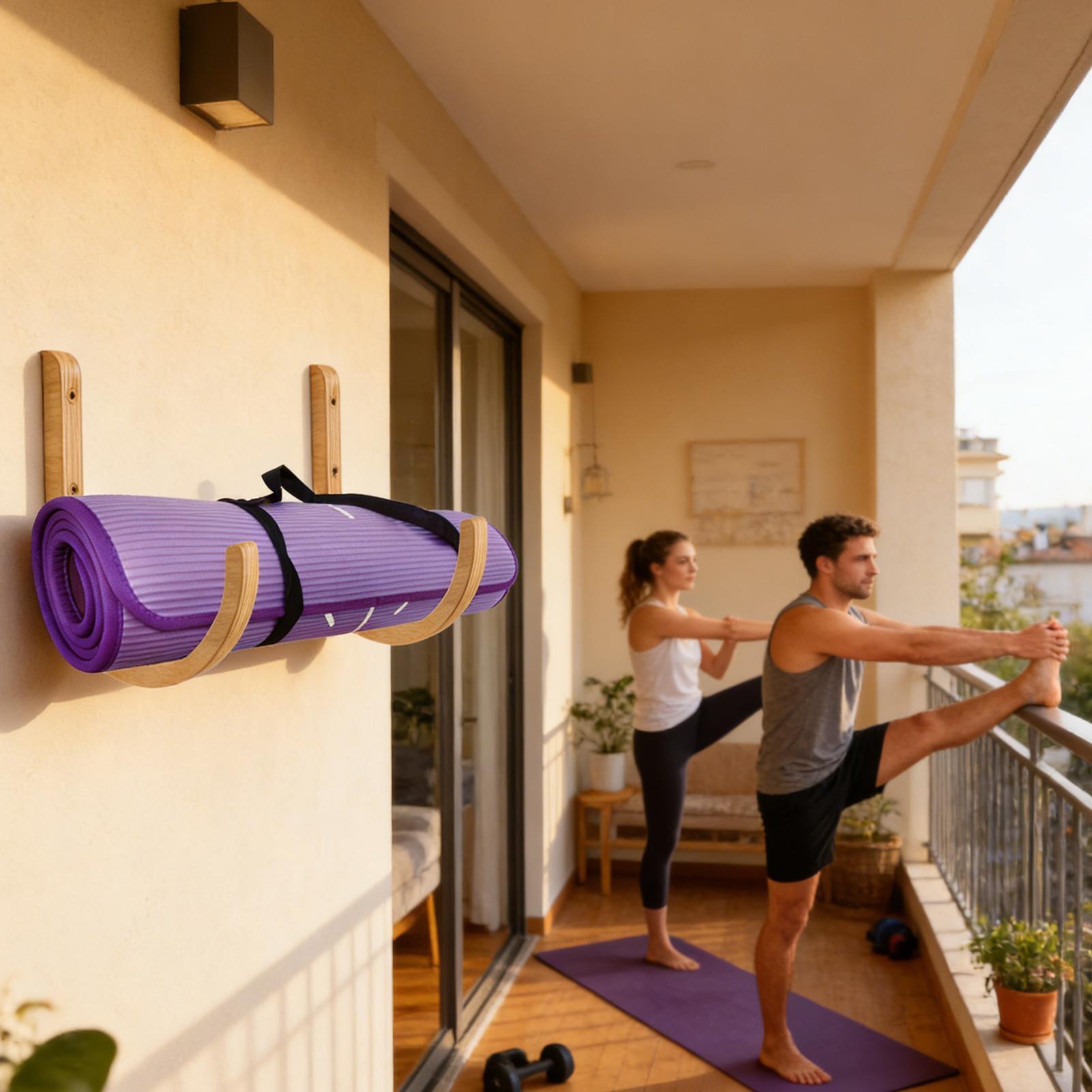 Yoga Mat Organizer 2 Pieces Wo - Home Gym Yoga Storage review and price