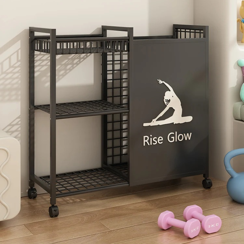 Mobile Fitness Cart with Wheel - Home Gym Yoga Storage review and price