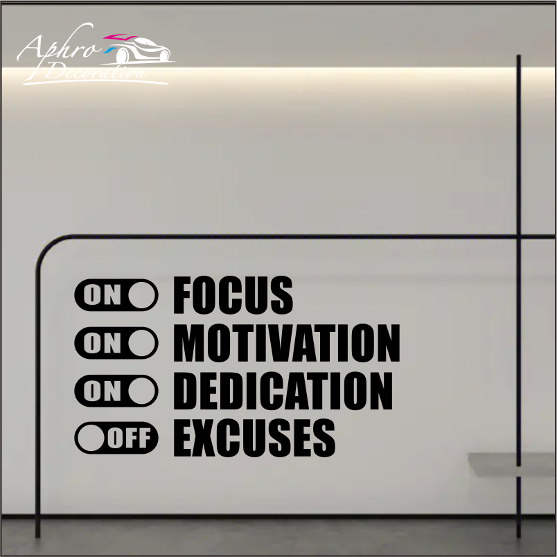 Focus On Motivation On Excuses - Home Gym On Wall review and price