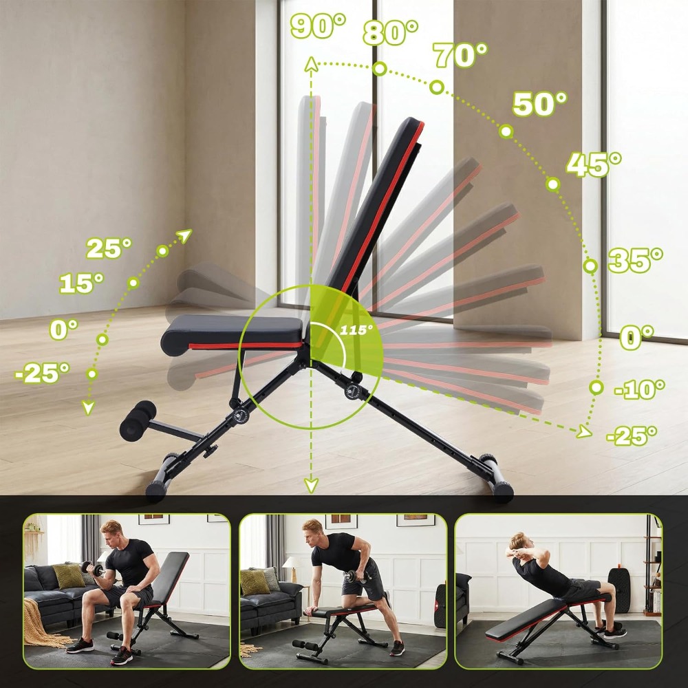 Adjustable Weight Bench for Fu - Home Gym Foldable review and price