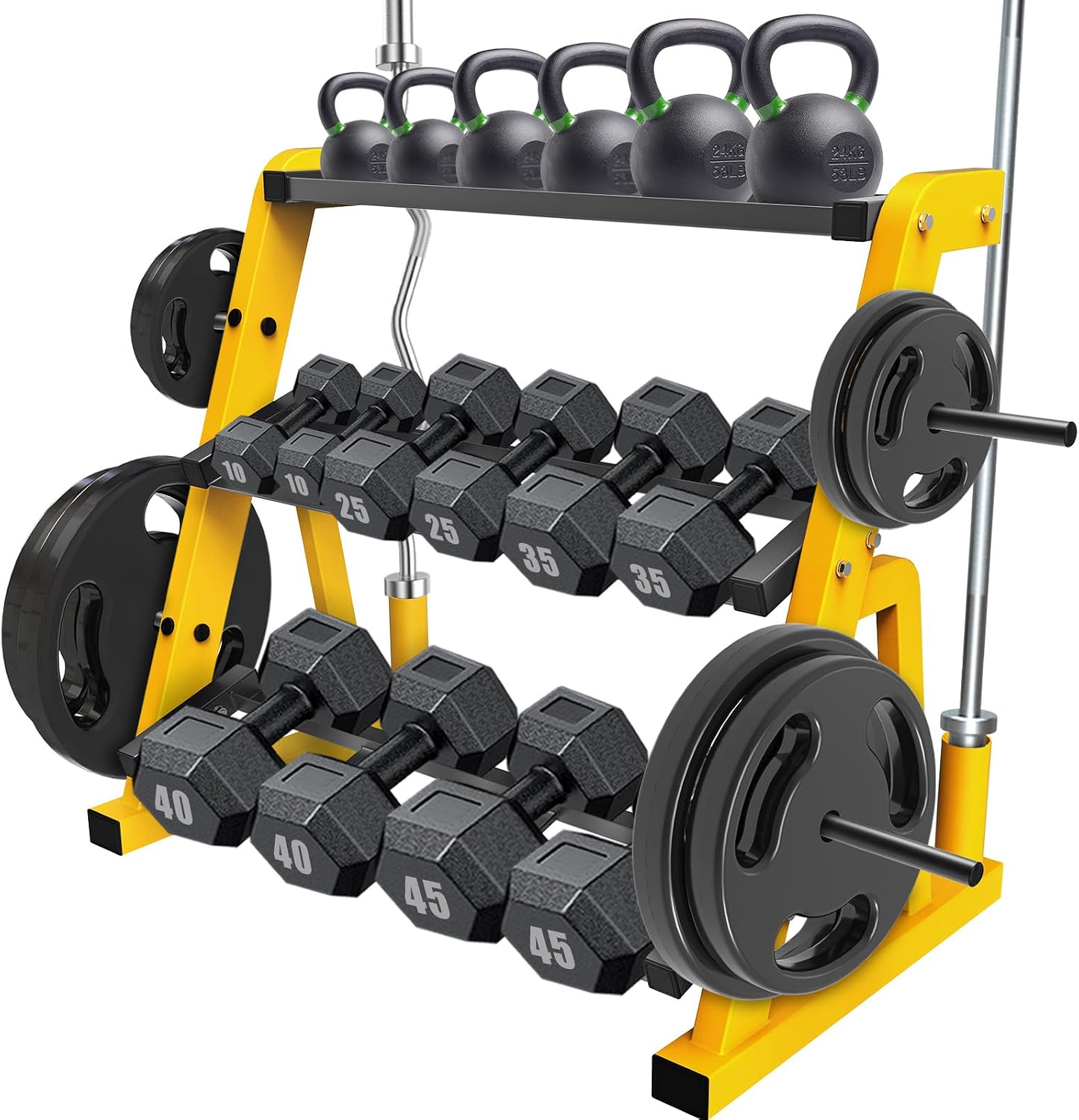 Heavy Duty Three Tier Dumbbell - Home Gym Kettlebells review and price