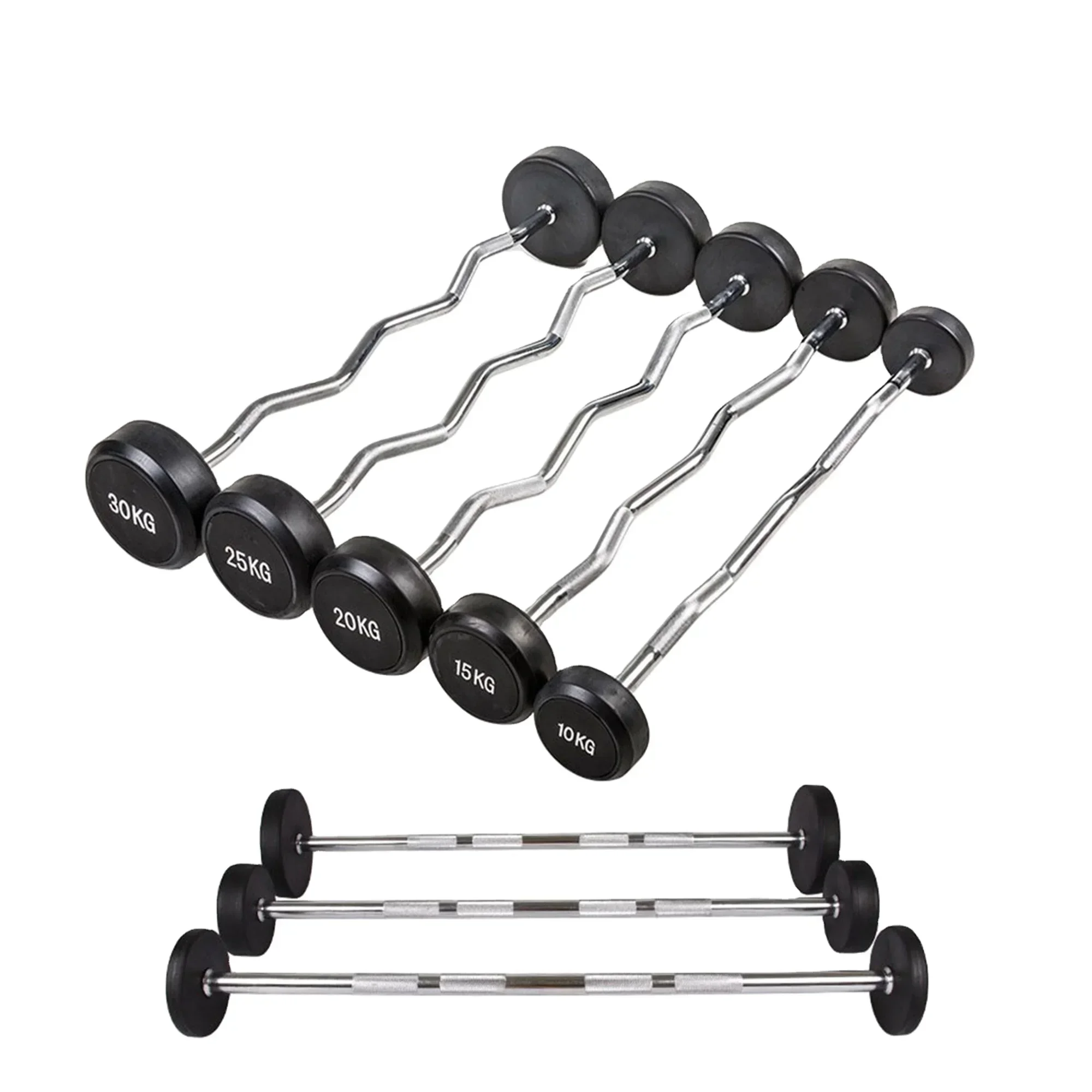 Weightlifting Straight Curl Ru - Barbell Curl Bar review and price