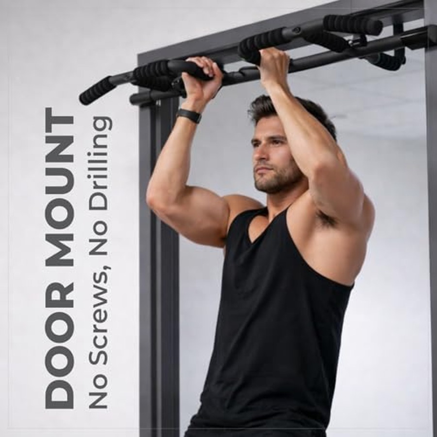 Doorway Pull Up Bar Set with S - Home Gym Workout review and price