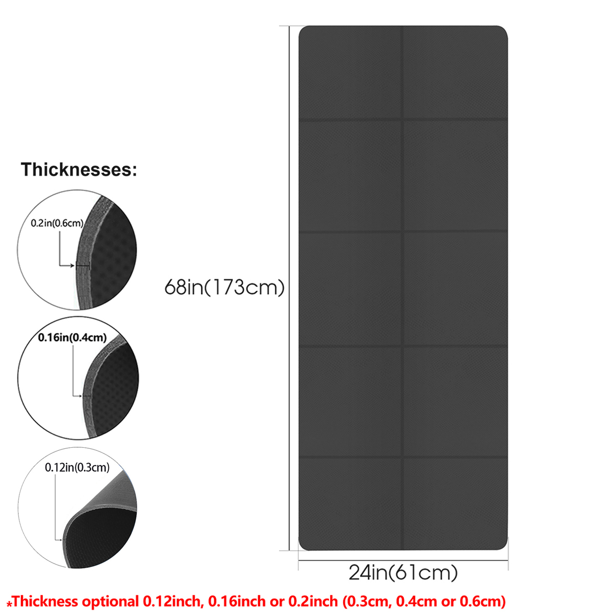 Foldable Yoga Mat Black Eco Fr - Home Gym Yoga Mat review and price