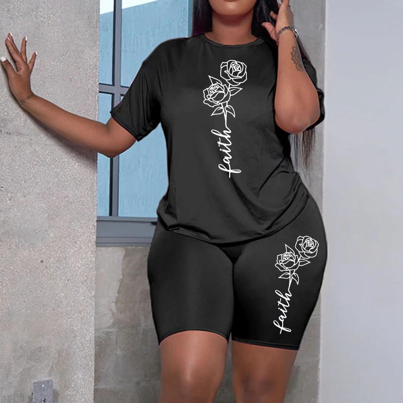 Faith Letter Printed Tracksuit - Home Gym Outfit review and price