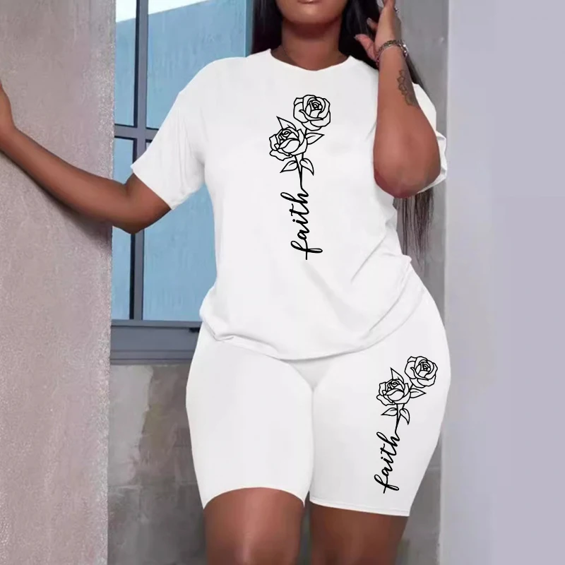 Faith Letter Printed Tracksuit - Home Gym Outfit review and price