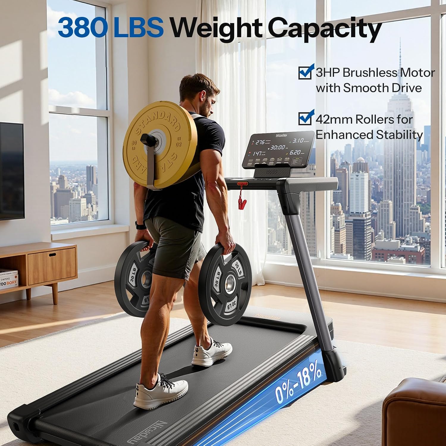 Niceday TM2 Incline Treadmill  - Home Gym Foldable review and price